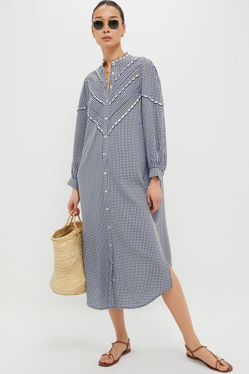 Navy Gingham Jolene Dress