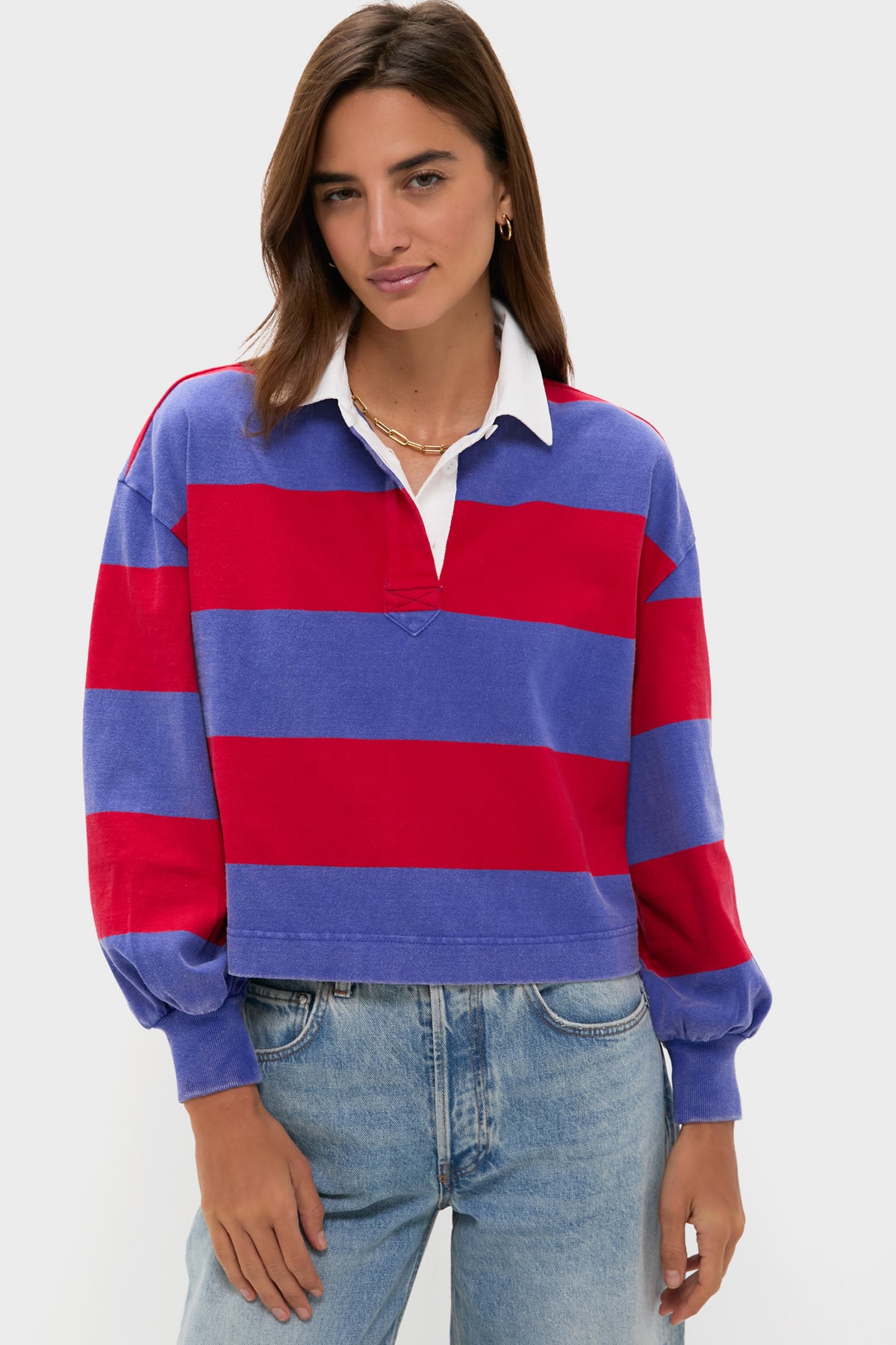 Gameday Red and Blue Swiftie Rugby Polo
