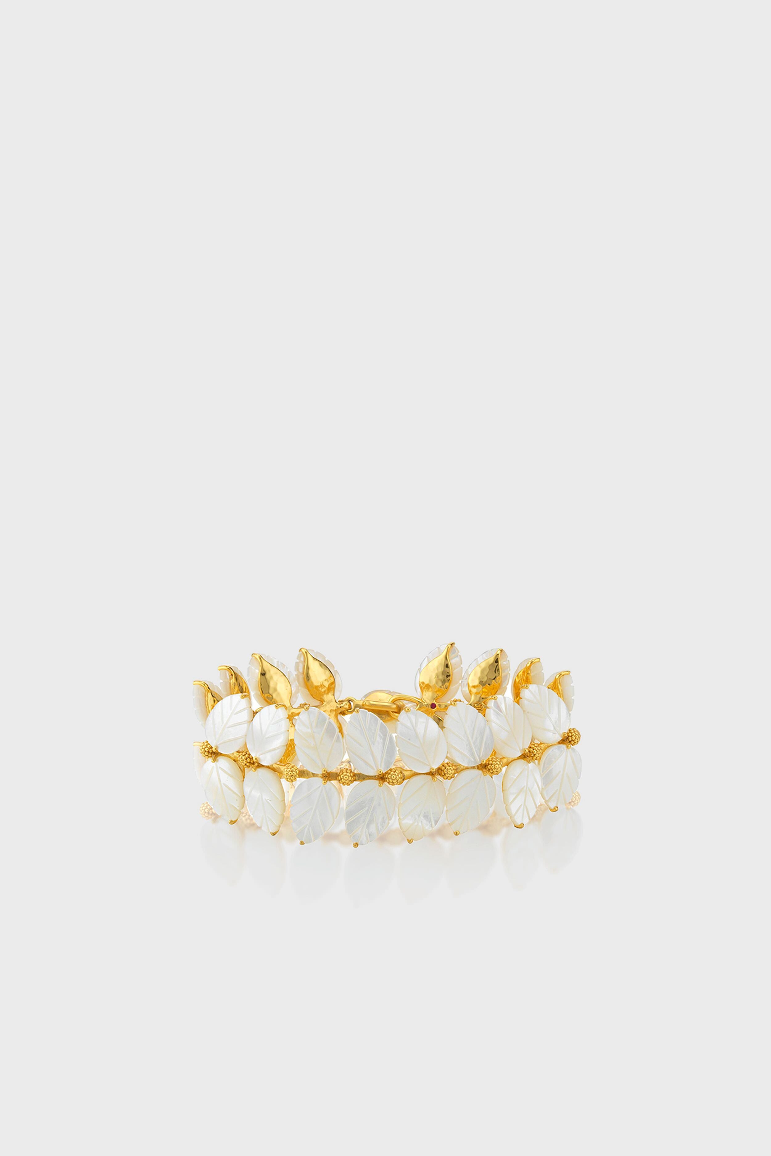 Mermaid Garden Vine Bracelet, 7" - MOP