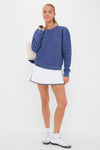 Indigo Puff Sleeve Quilted Stretch Campbell Pullover