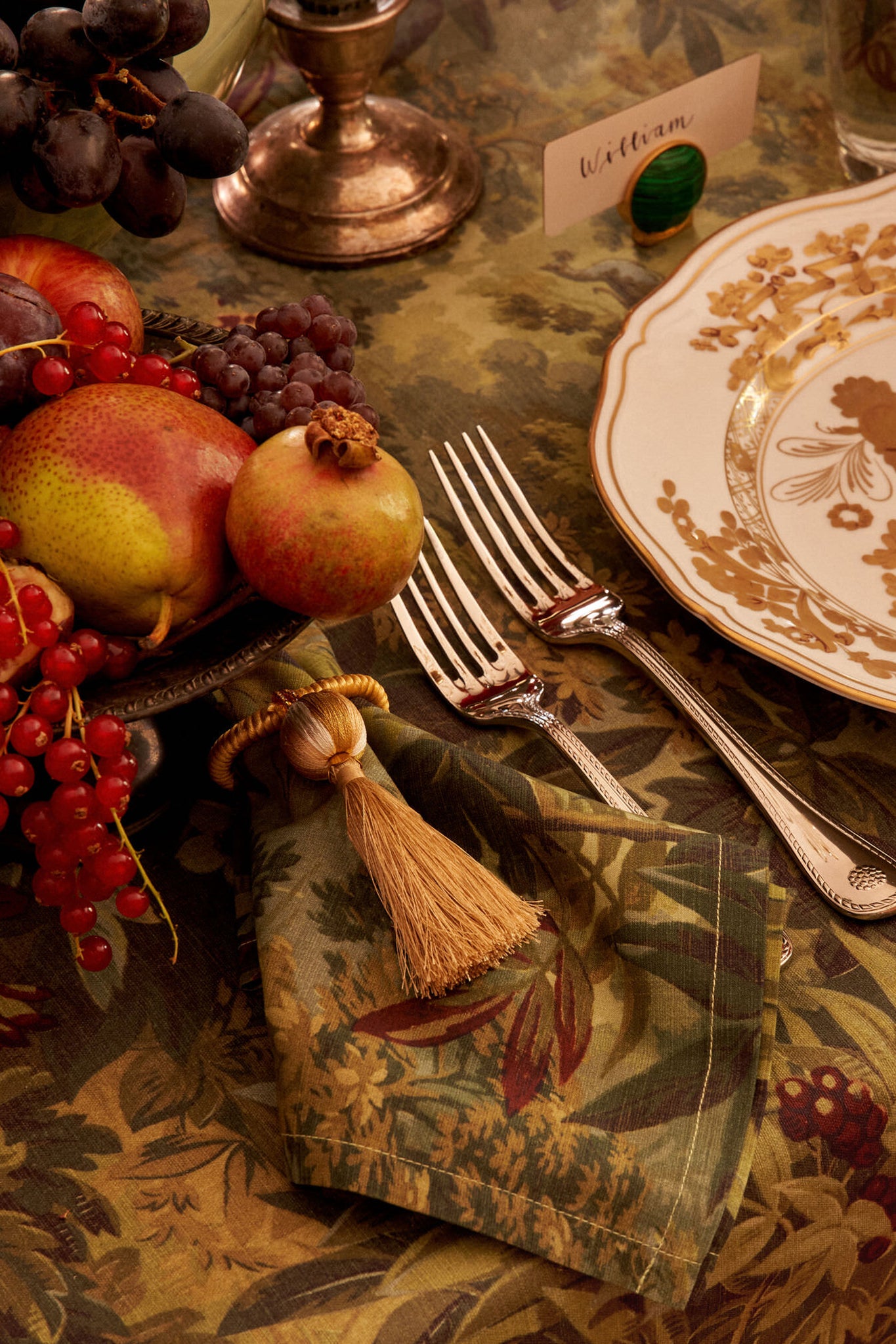 Gold Tassel Napkin Rings (Set of 4)