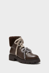 Walnut Hudson Lite Lace Up Booties