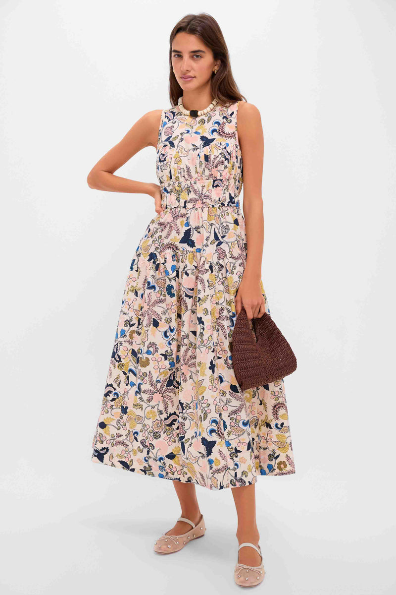 Cream Mesh with Clear Rhinestones Leonie Flats