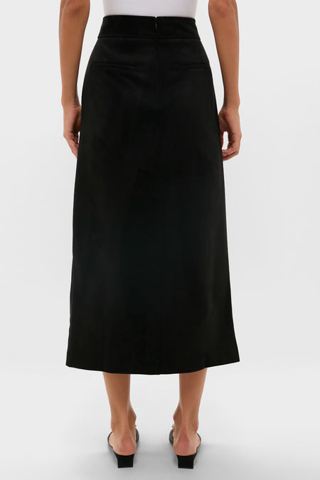 Black Suede Lorna Pencil Skirt