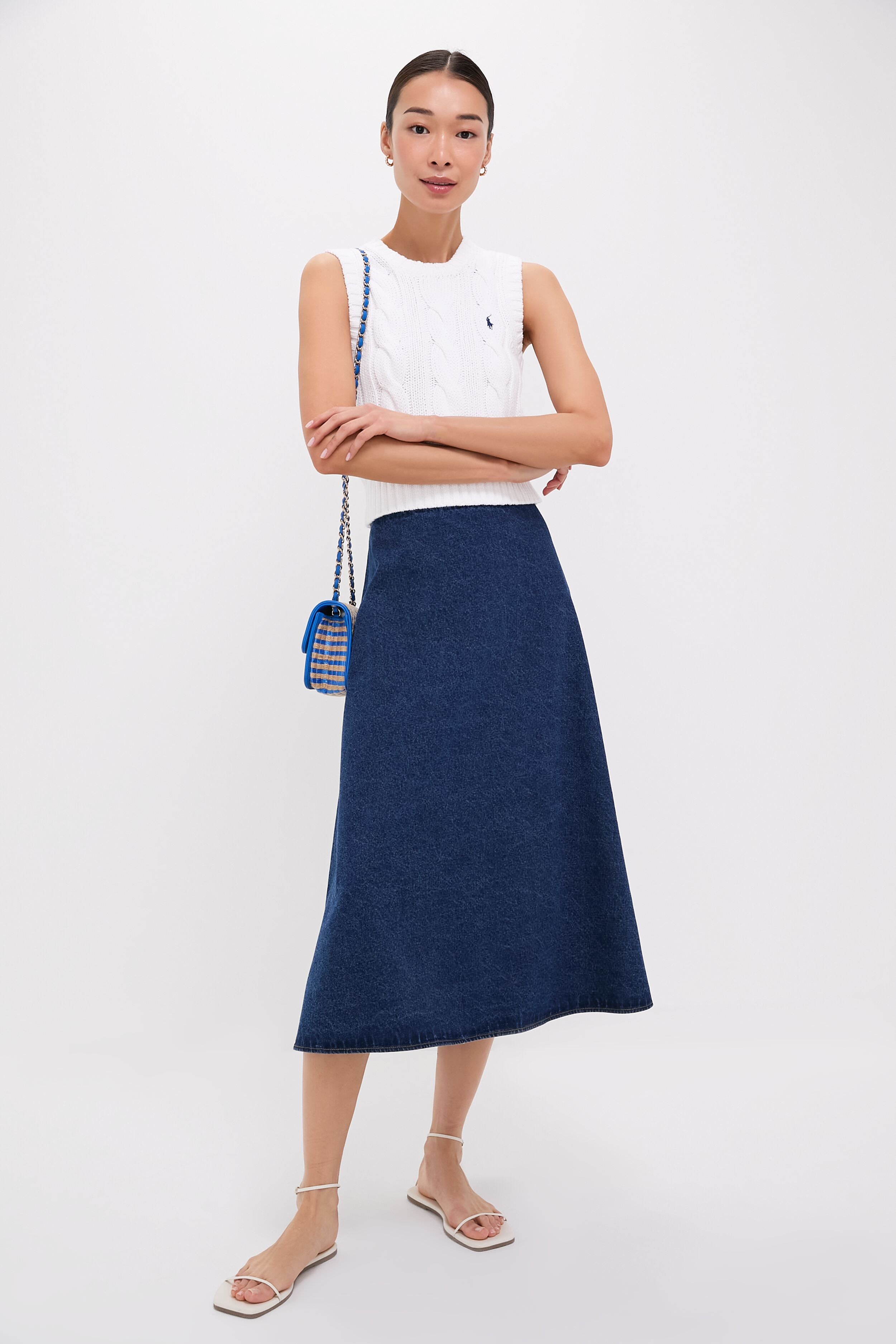 CHANEL Blue Small Raffia and Jute Urban Jungle Single Flap Bag