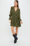 Green Brushed Geo Kenzo Dress