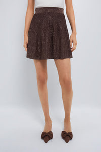 Bronze Shimmer Sonia Mini Skirt