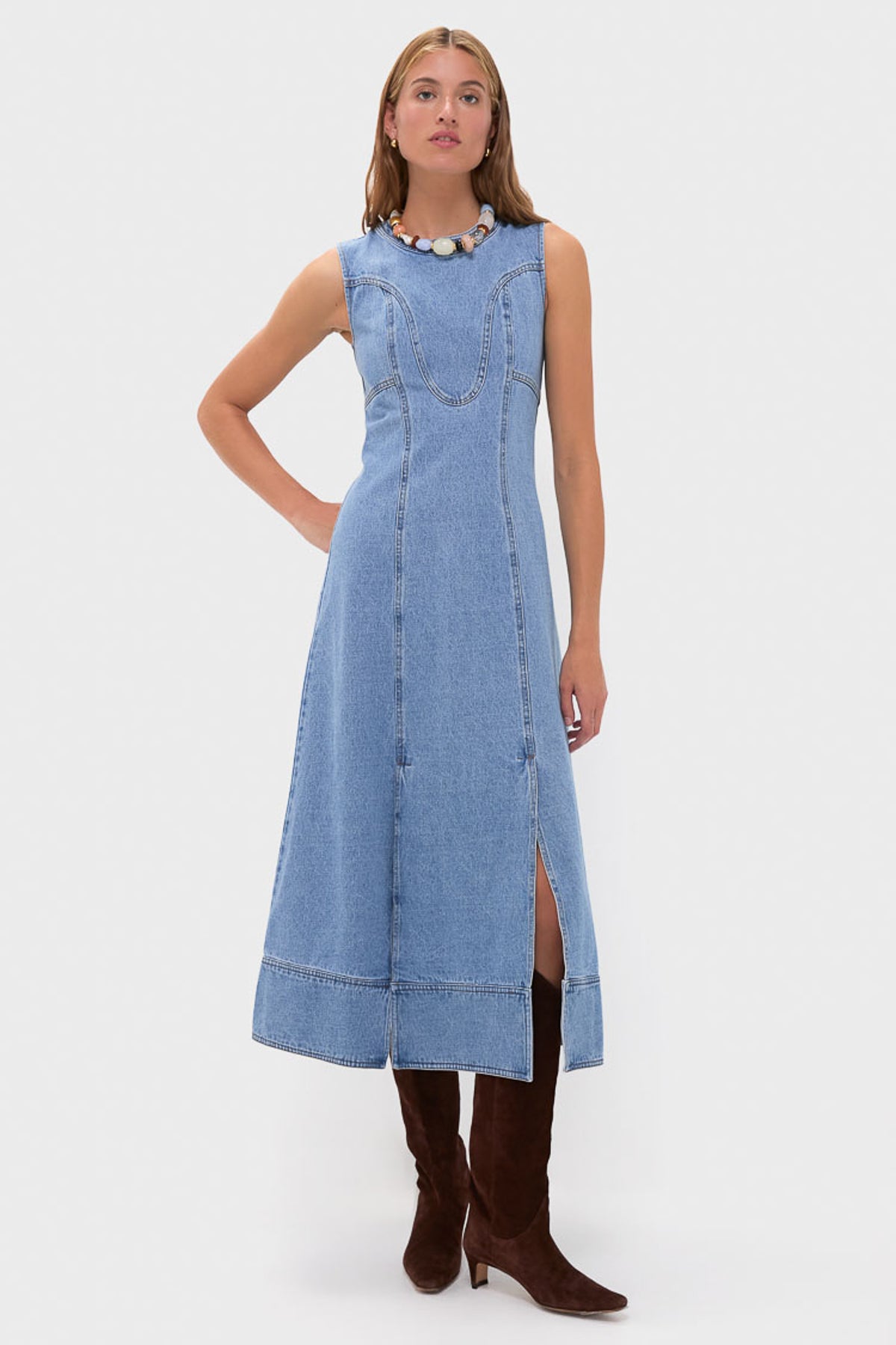 Vintage Denim Sedona Dress | Hunter Bell Vintage Denim Sedona Dress | Hunter Bell