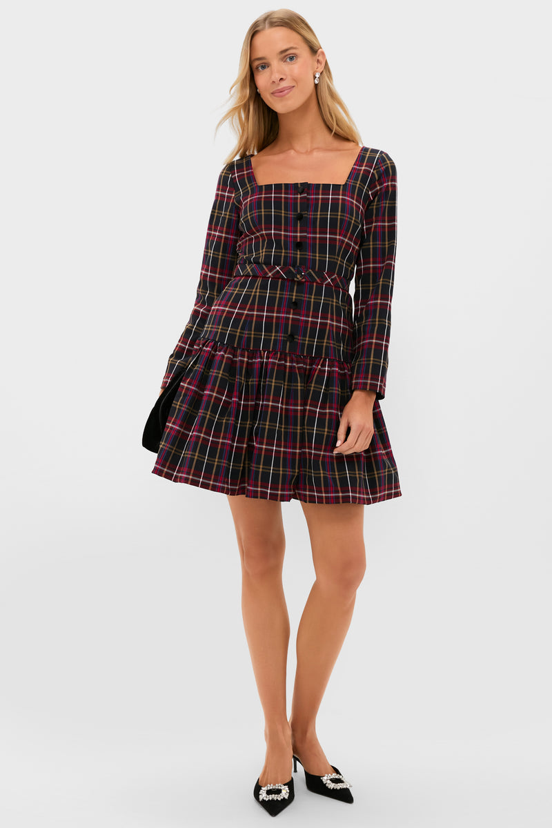 Baroque Tartan Bubble Liza Dress