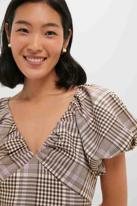 Brown Taupe Lavender Charleigh Maxi Dress