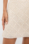 Ivory Sequin Meg Mini Skirt