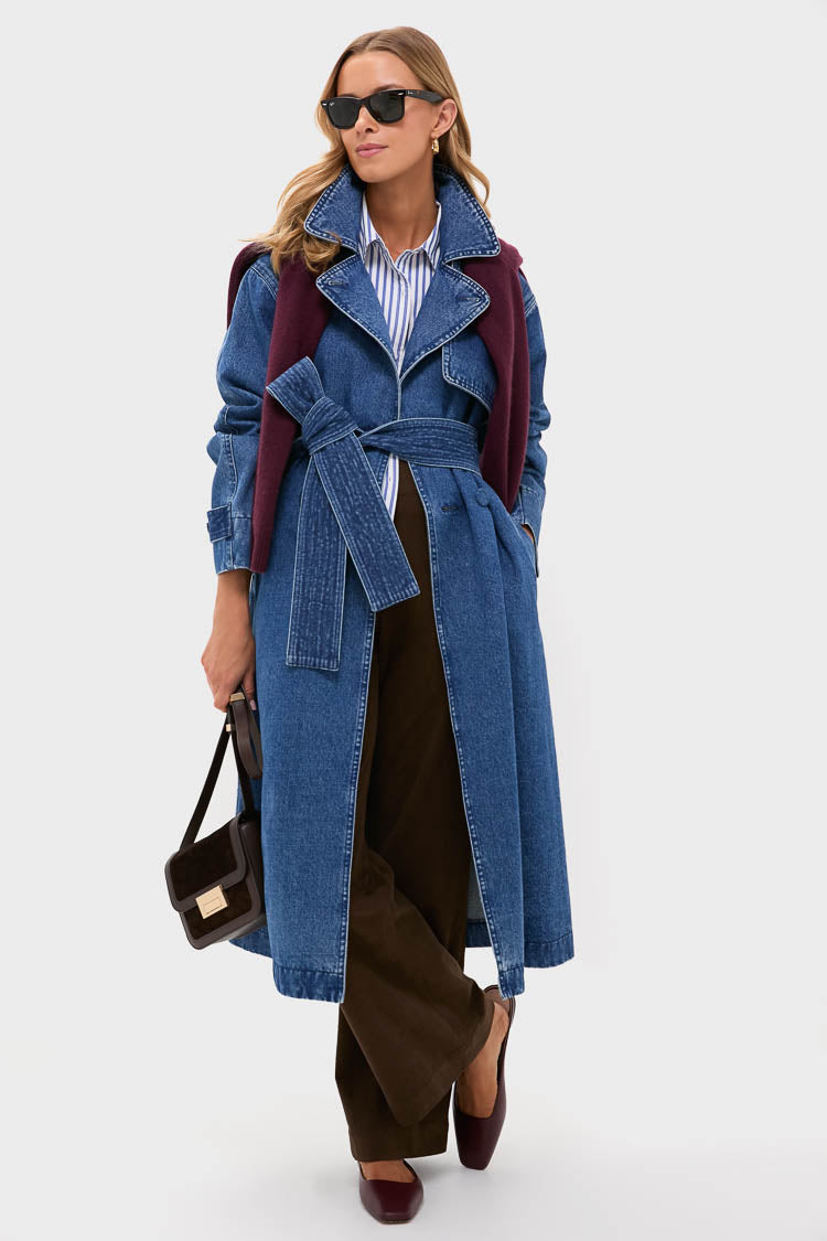 Denim Cillian Trench Coat