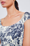 Navy Cypress Toile Eira Dress