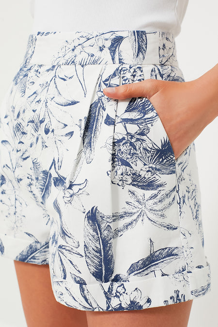 Whimsical Navy Floral Brooks Shorts