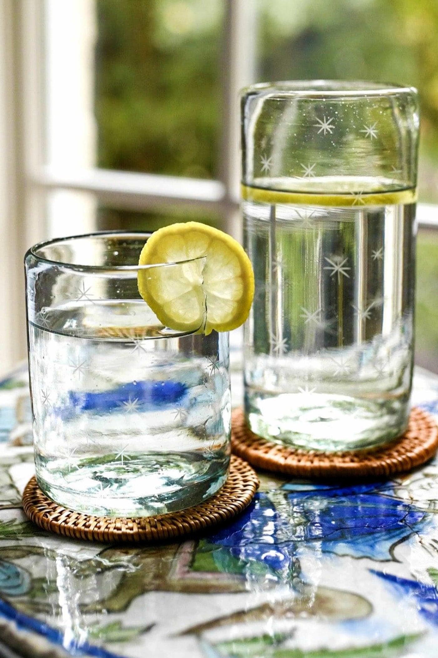 Clear Starry Night Water Glass