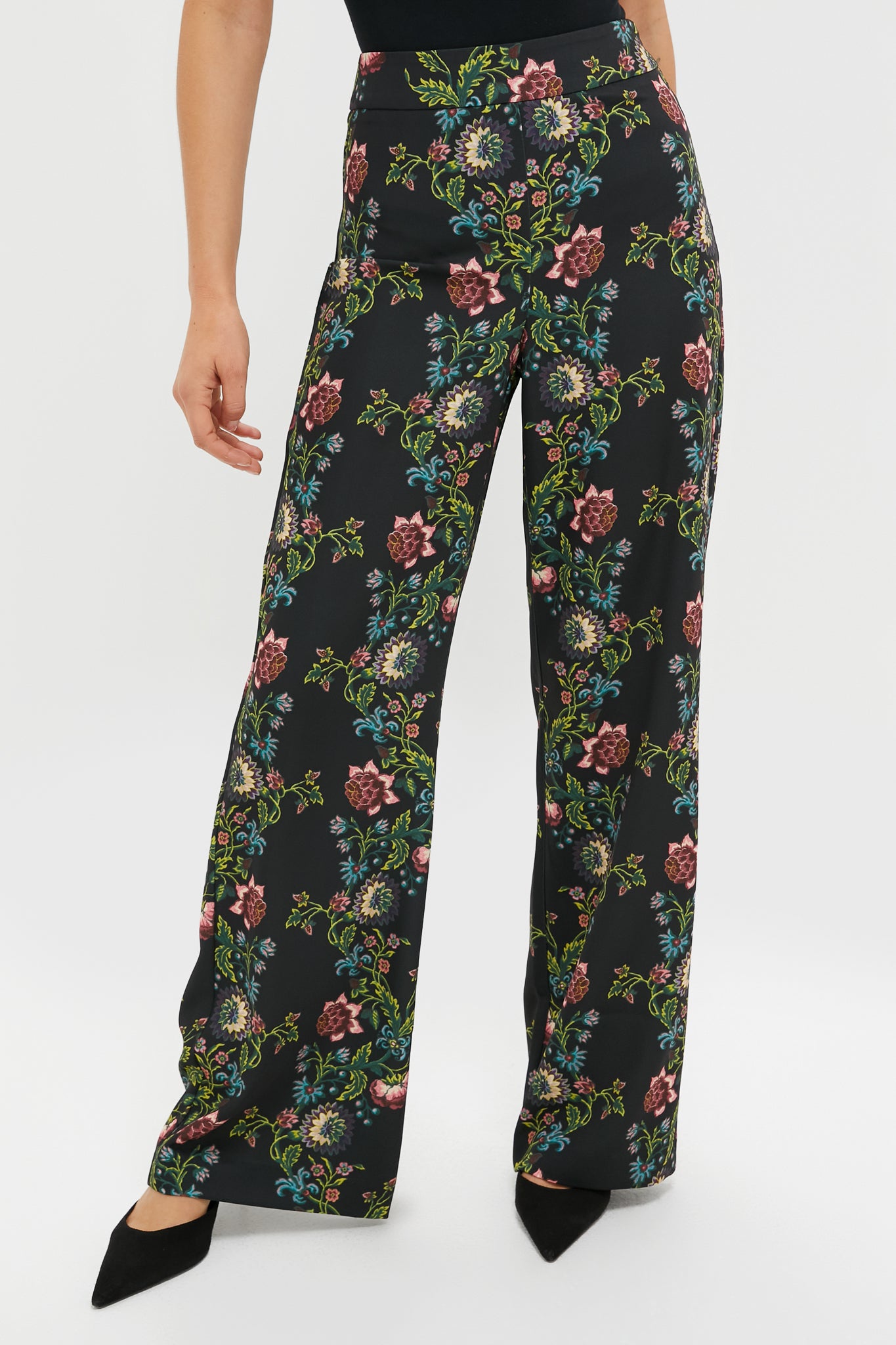 Midnight Moonflower Drapey Twill Erin Pants | Tuckernuck