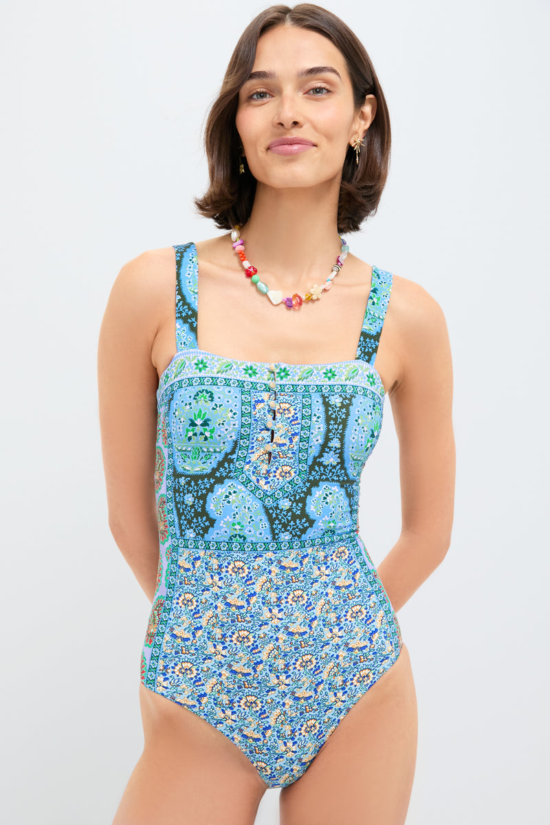 Blues Patchwork Onda Zoe One Piece