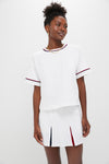 Americana Piped Performance Cotton Cropped Ryan Boyfriend Tee