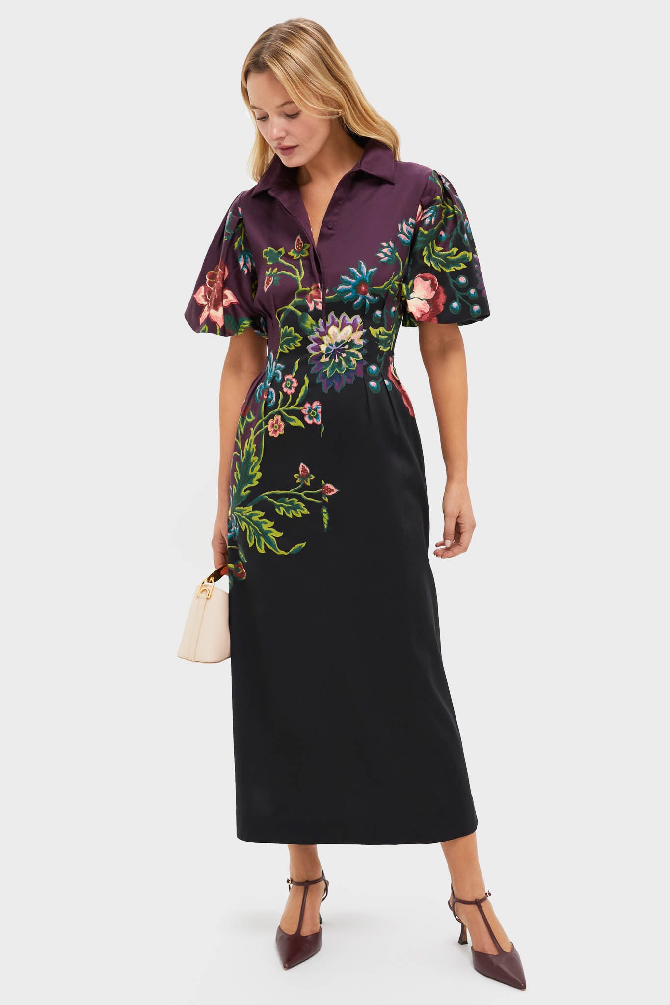 Midnight Moonflower Delaney Dress