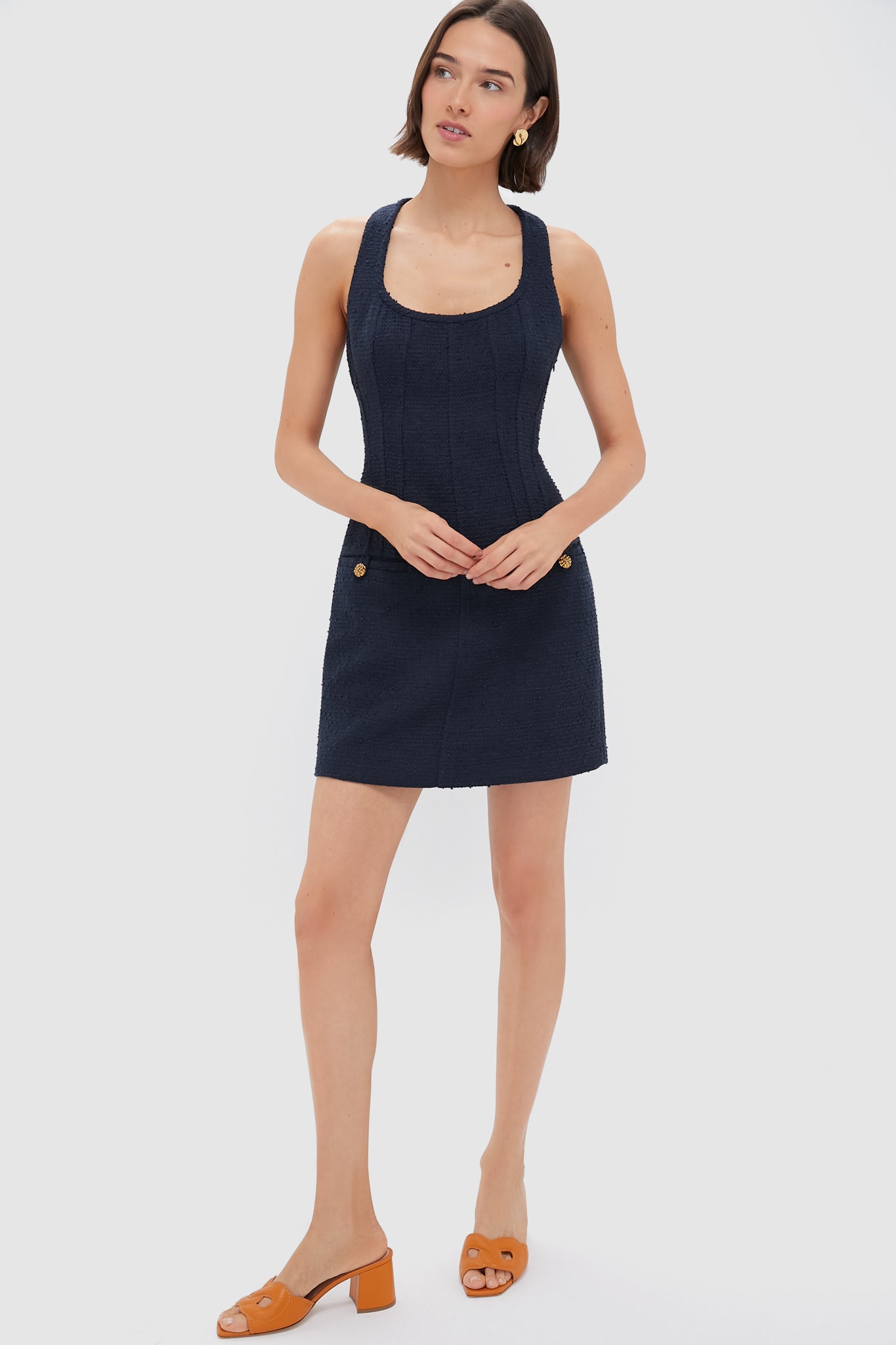 Navy Tweed Britton Dress