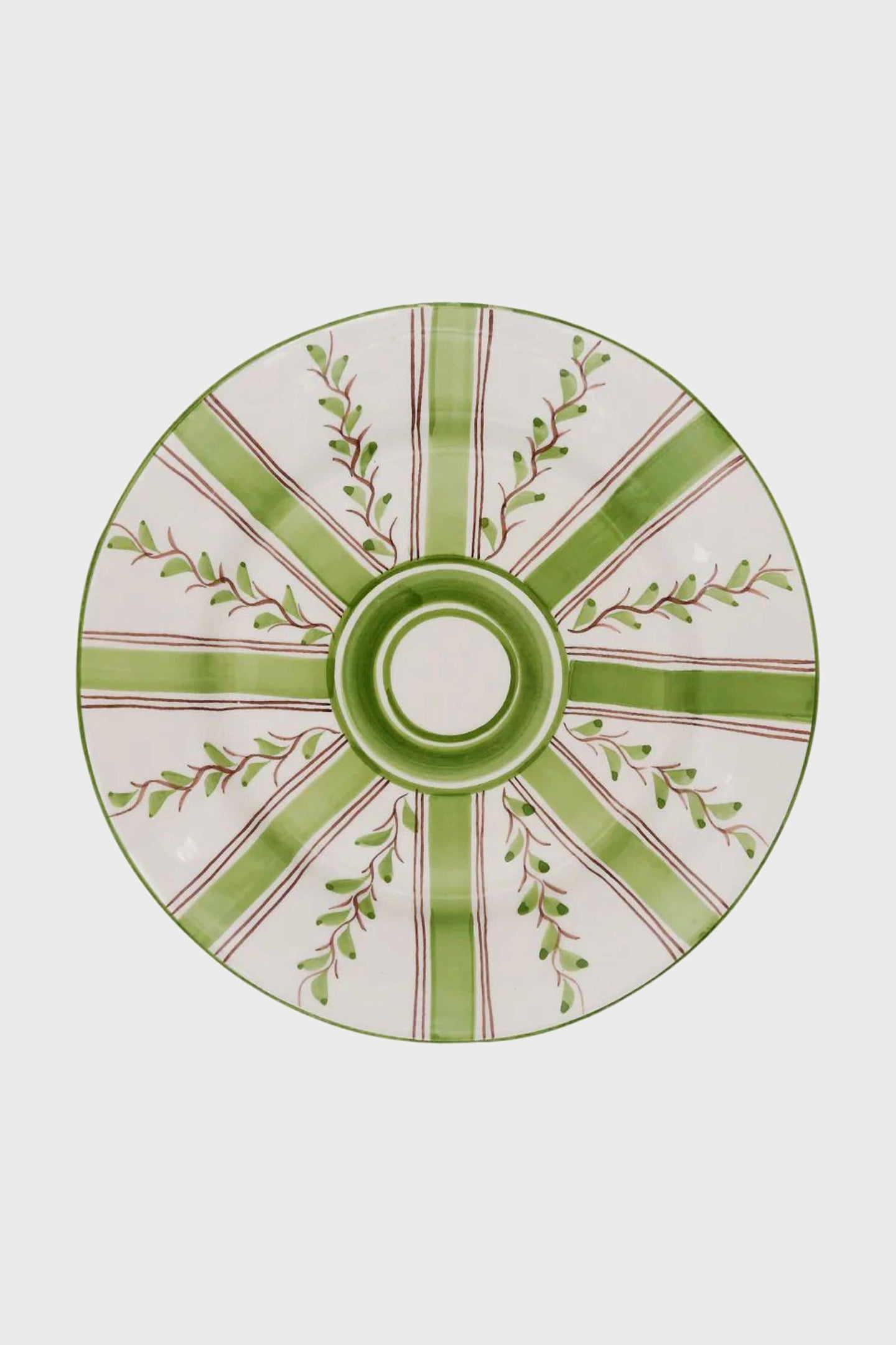 Olive Stripe Dinner Plate
