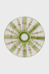 Olive Stripe Dinner Plate