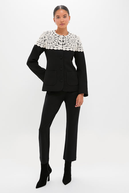 Black Nara Crochet Jacket