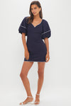 Navy with Striped Piping Keel Mini Dress