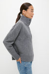 Gray Henry Button-Up Sweater