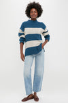 Ink Marl Arna Striped Funnel Neck Sweater