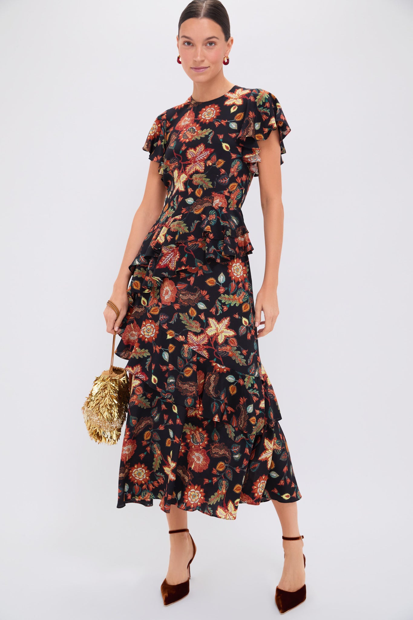 Gilt Celeste Paillette Drawstring Bag