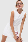 White Faux Wrap 14 Inch Performance Jersey Alexis Tennis Skirt