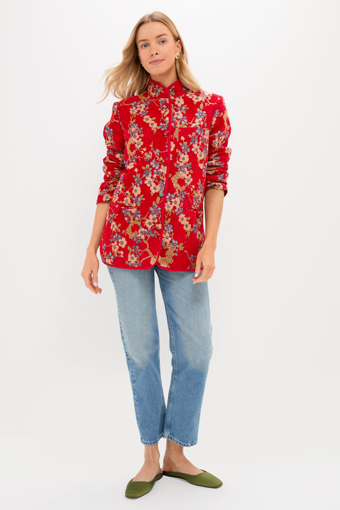 Sakura Blossom Chenille Jacquard Harrison Jacket