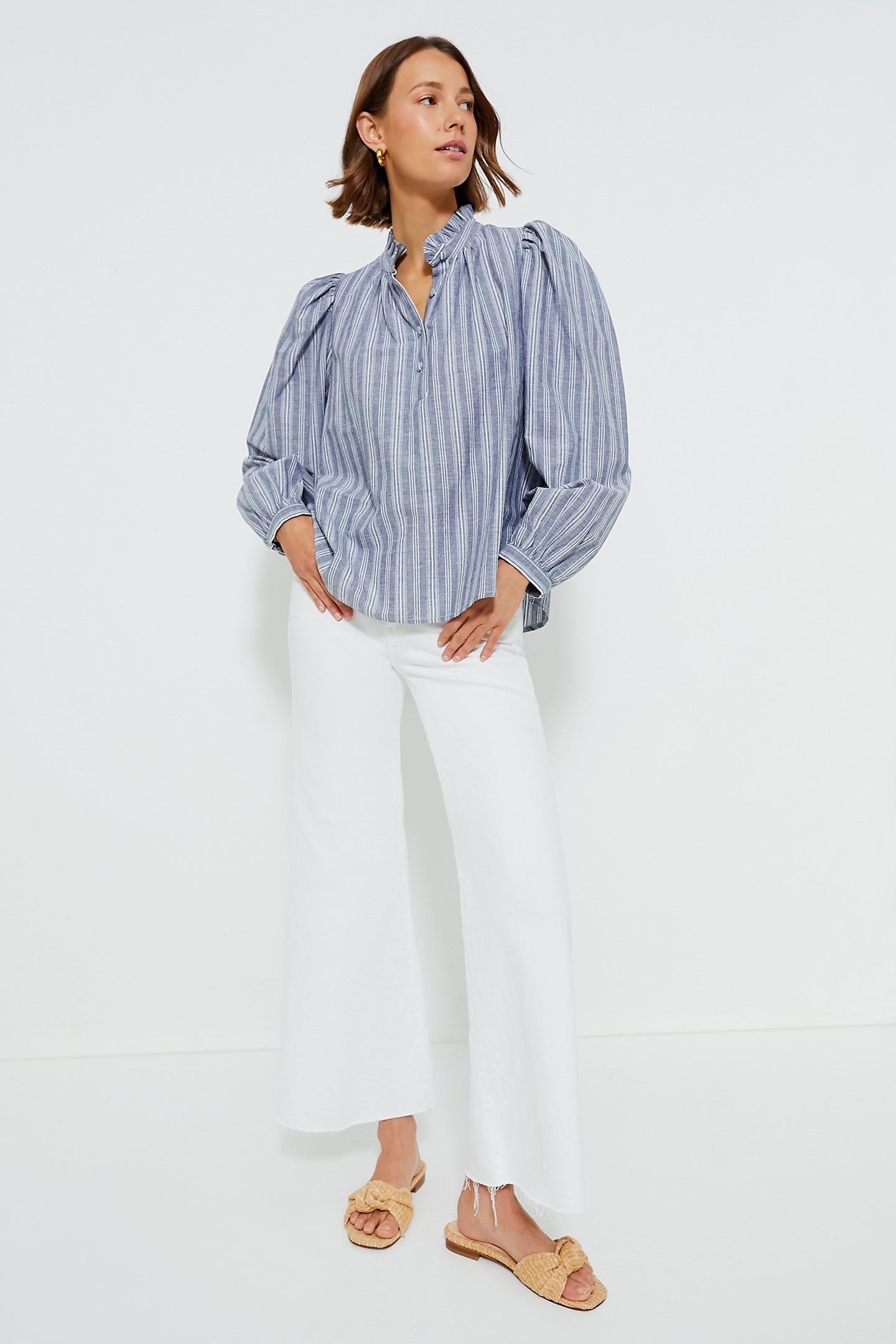 Denim Stripe Cosette Button Down