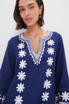 Navy Embroidered Caftan