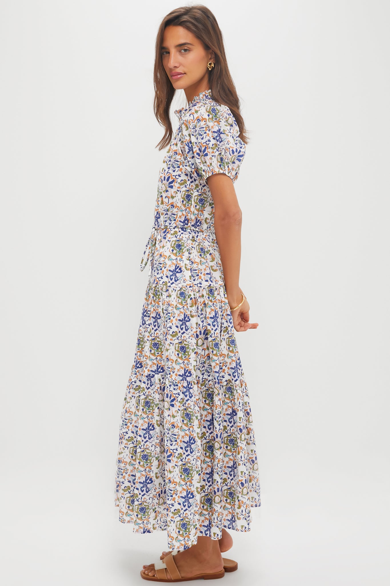 Batik Floral Cream Mazza Maxi