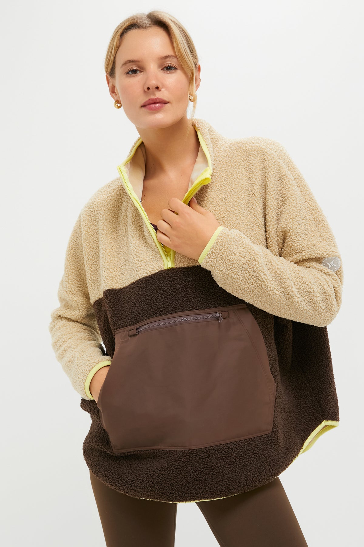 Brown Fleece Cady Quarter Zip