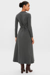 Heathered Charcoal Long Sleeve Volta Dress
