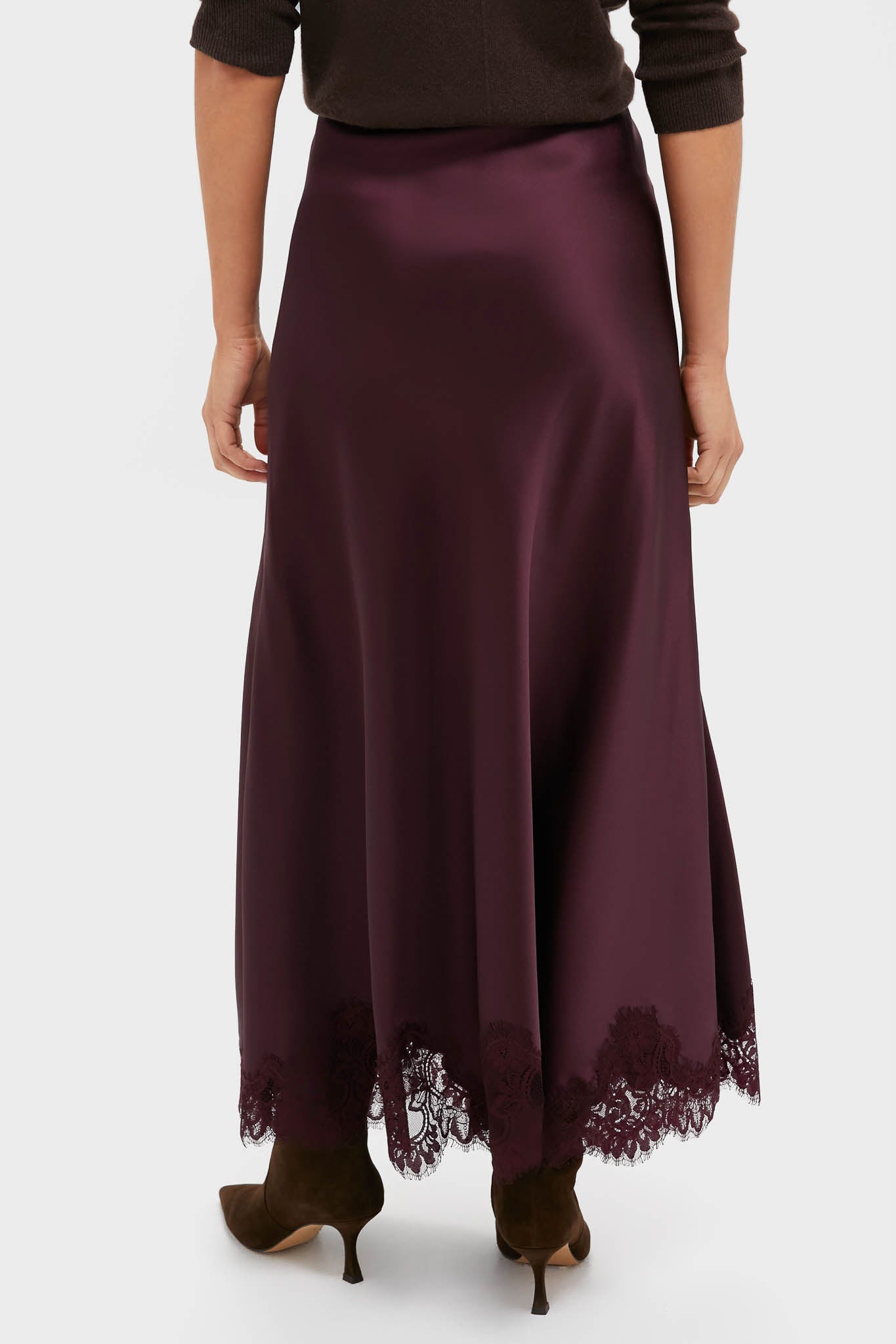 Winetasting Satin Mischa Slip Skirt