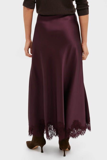 Winetasting Satin Mischa Slip Skirt