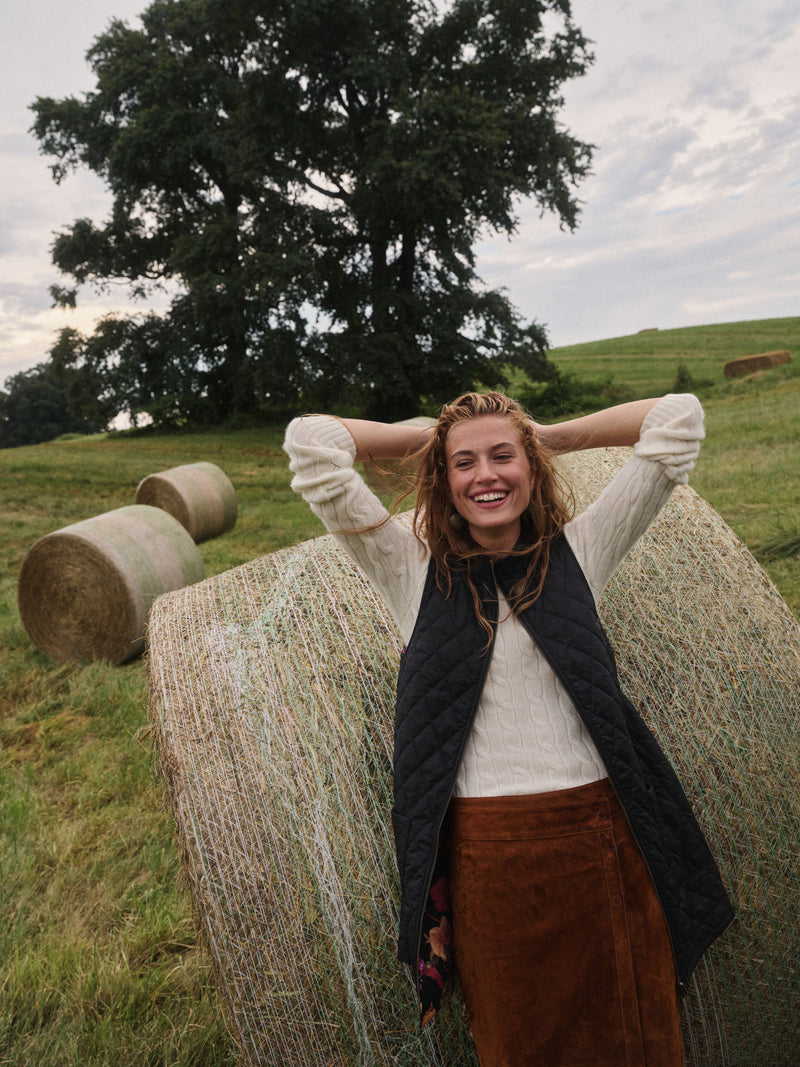 Black Barbour x Tuckernuck Reversible Paisley Vest