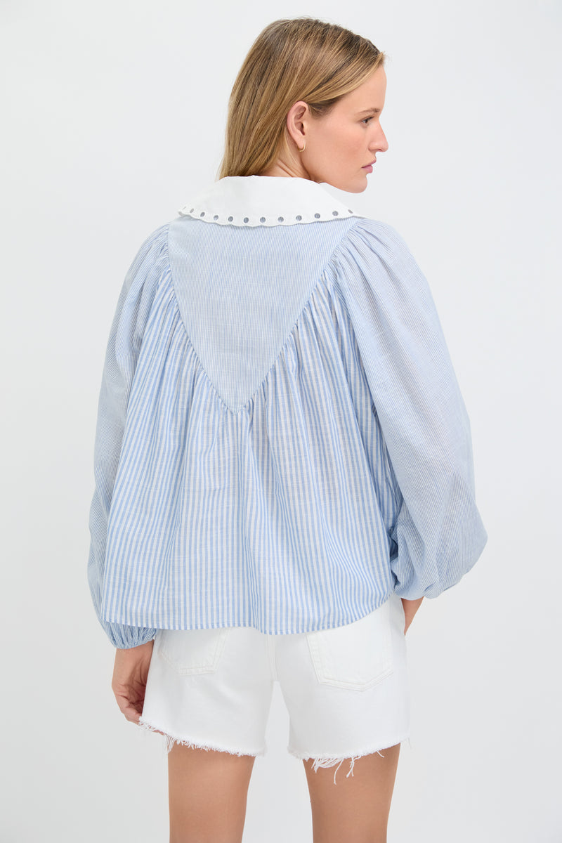 Chambray Stripe Leti Blouse