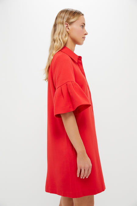 Red Crepe Massey Dress