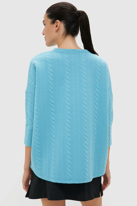 Bright Blue Cable Ally Swing Sweatshirt