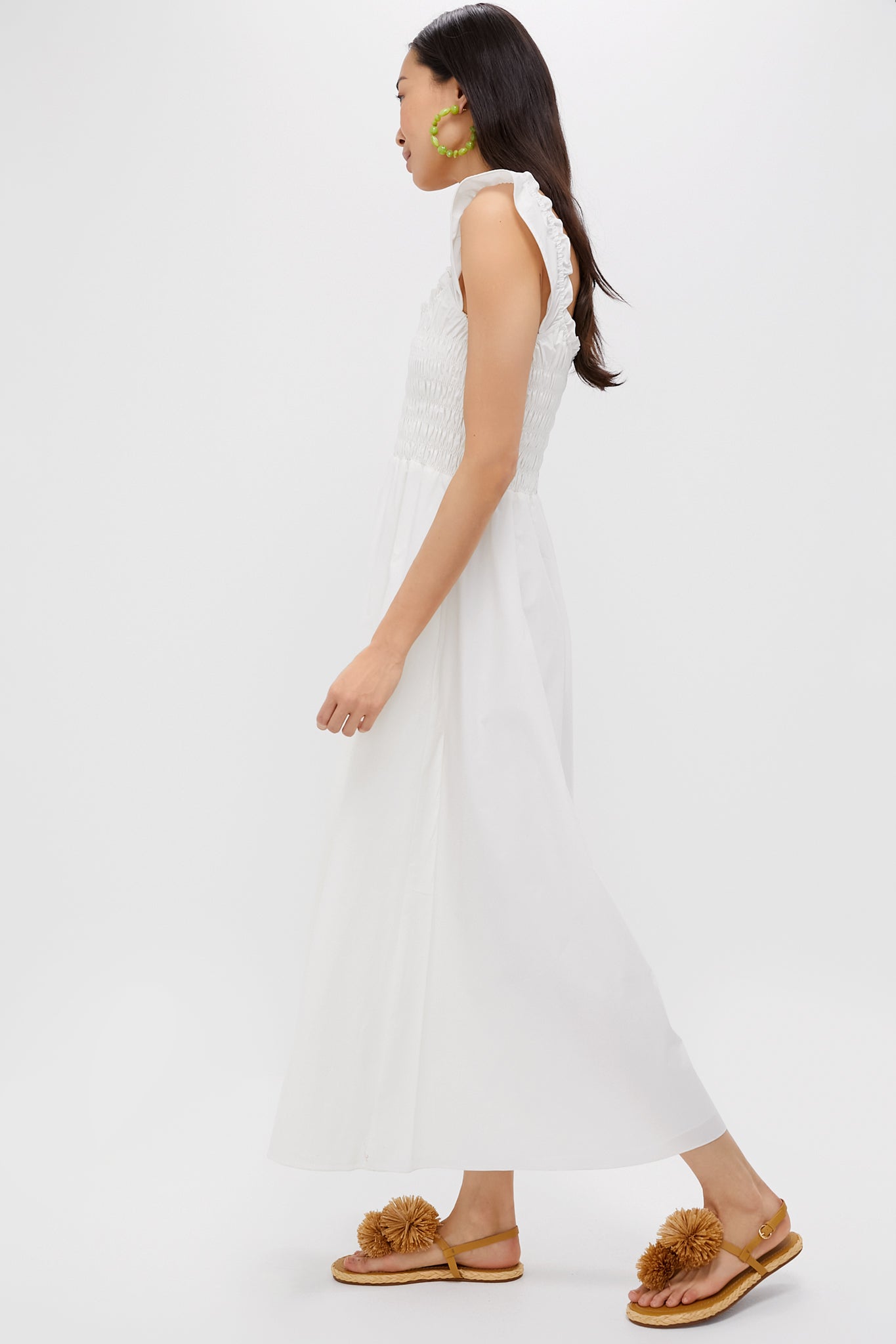 eudora midi dress White Eudora Midi Dress