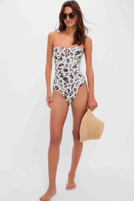 White Gardenia Monterey Strapless Maillot