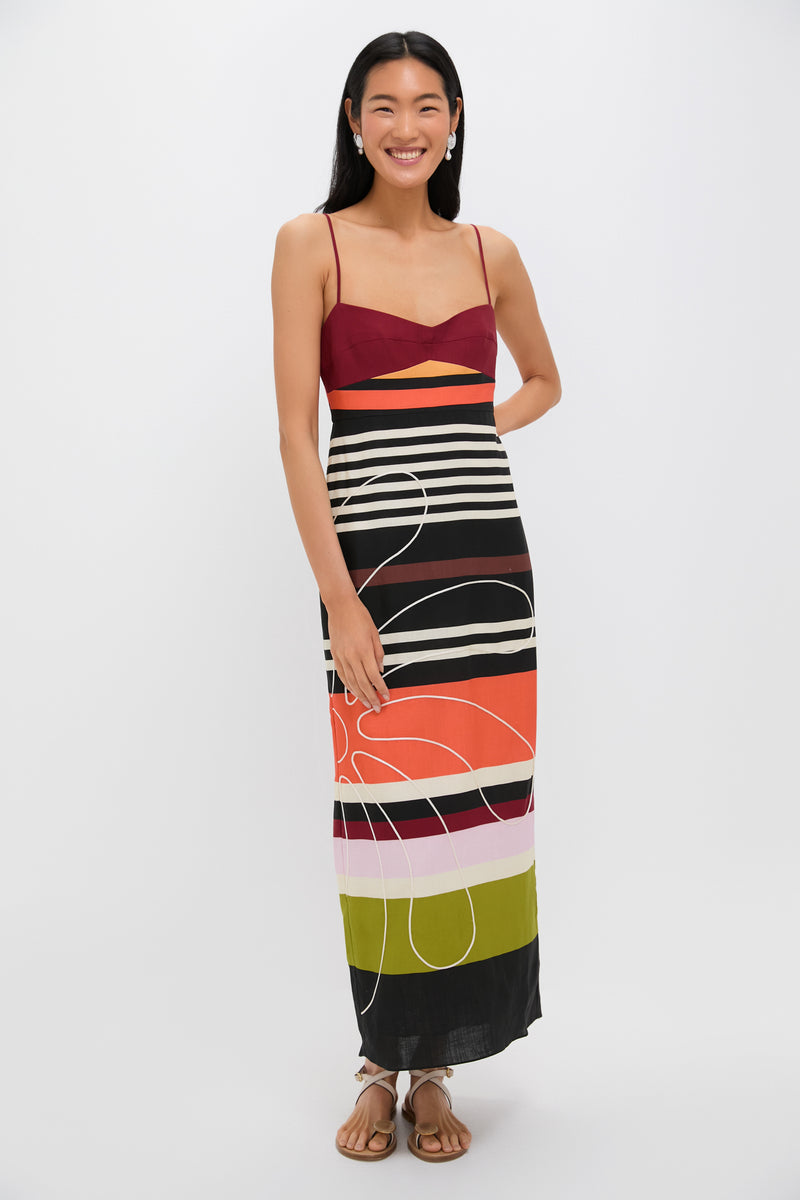 Agave Black and White Paloma Dress