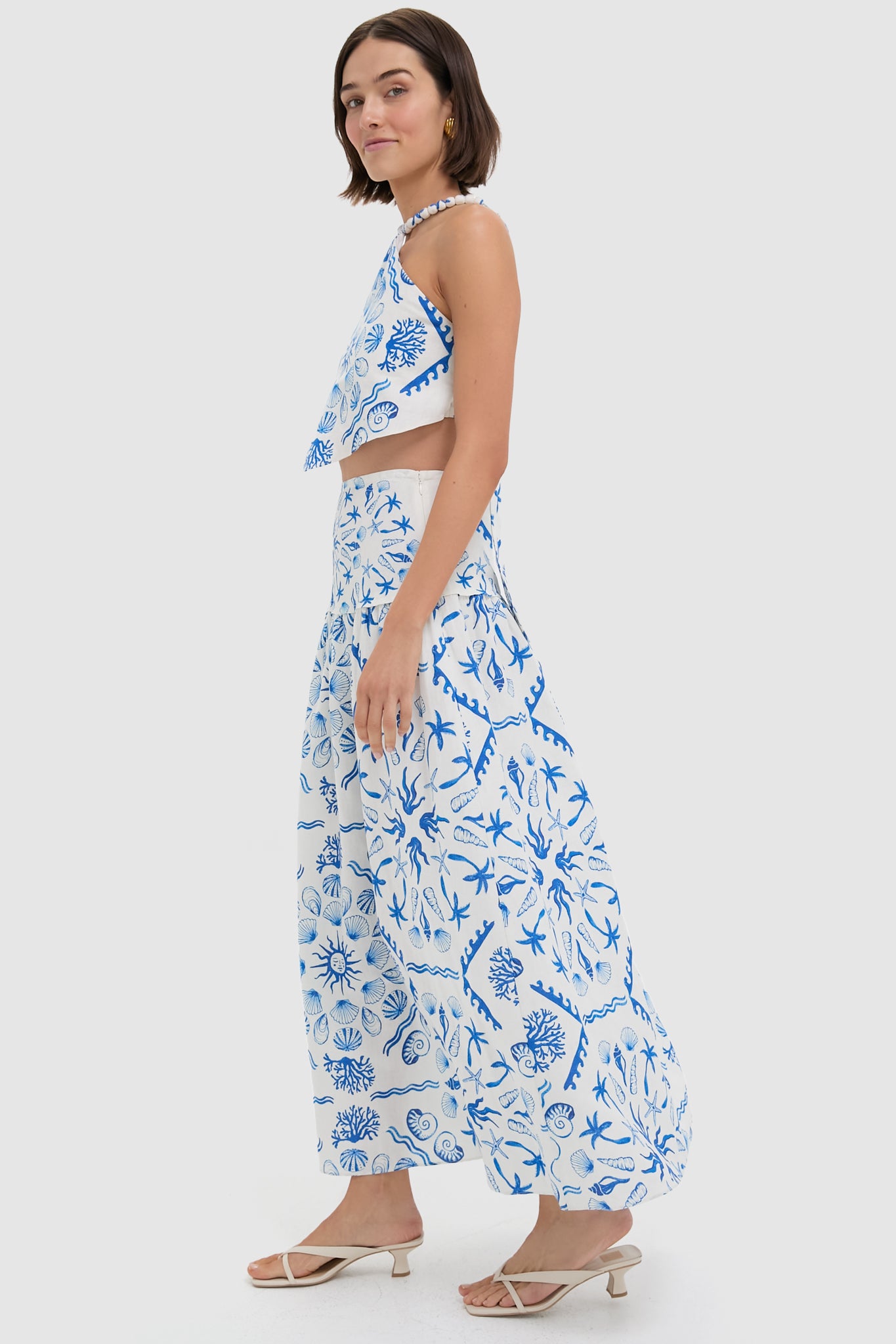 Deep Blue Sea Sable Maxi Skirt Set