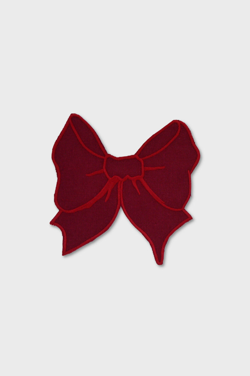 Burgundy Bow Cocktail Napkins