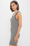 Black and Ivory Stripe Arie Dress